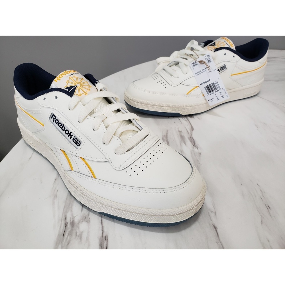 NEW NO BOX Reebok Club C Revenge Chalk Blue Yellow 100208994 Mens Size 10